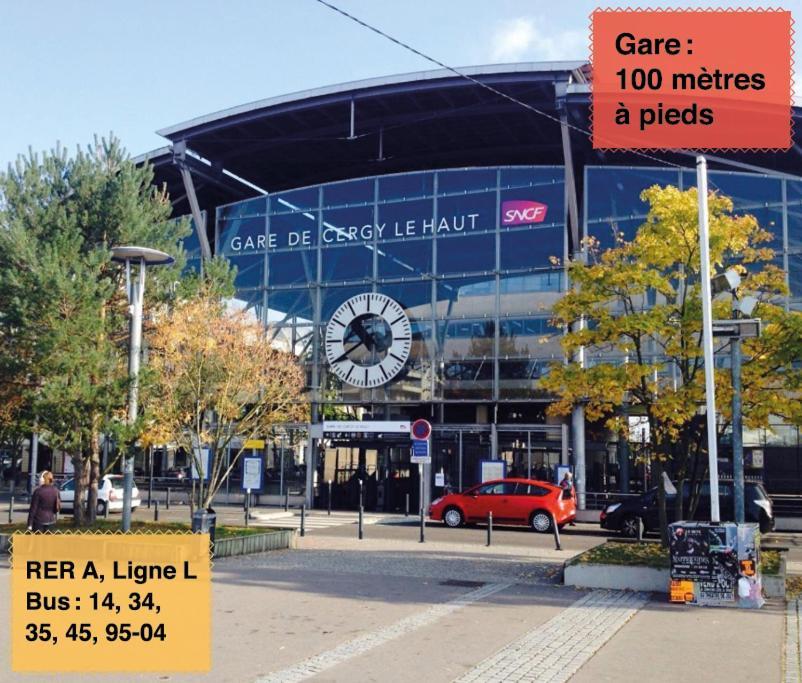 Studio 30M2 - Au Pied De La Gare - Parking Cergy Eksteriør billede