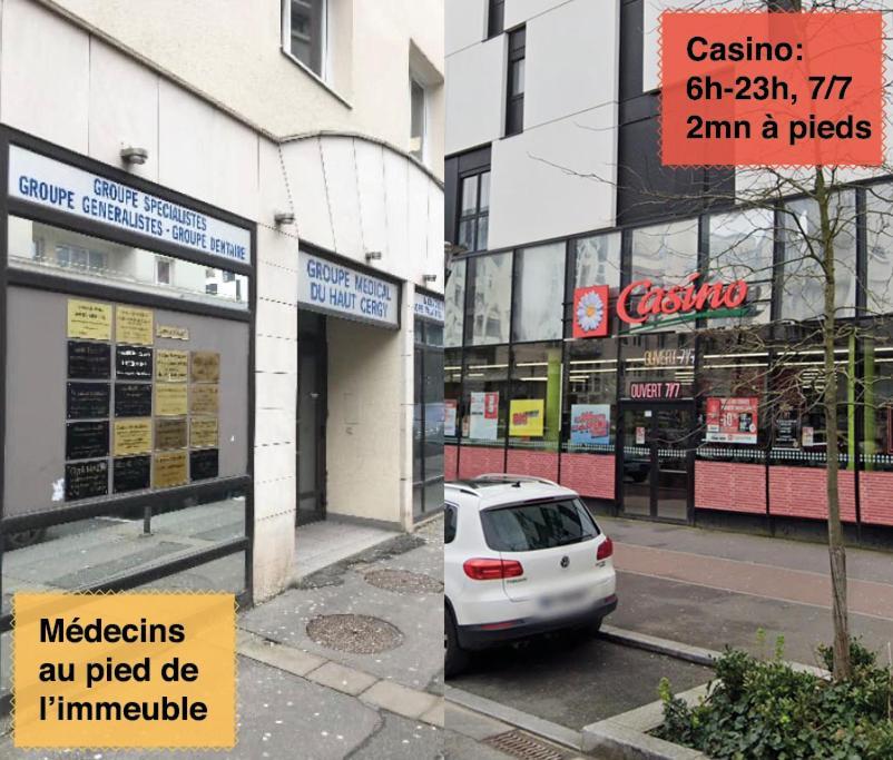 Studio 30M2 - Au Pied De La Gare - Parking Cergy Eksteriør billede